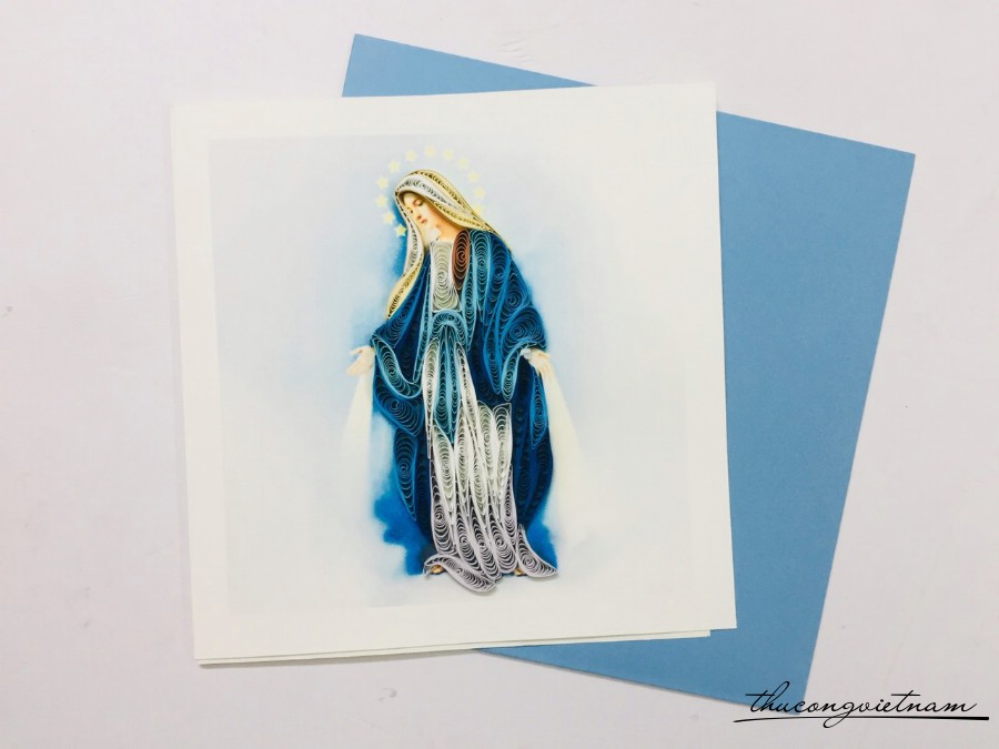 Thiệp Quilling - Đức Mẹ